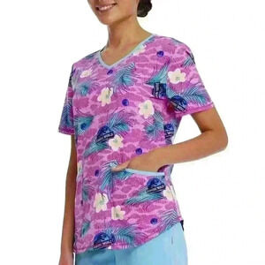 Scrubstar Womens V-Neck Scrub Top Ultra Soft Size M, L, XL, 3XL Jurassic World